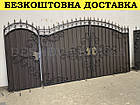Ворота ковані з профнастилом і хвірткою Код: А-01231, фото 6