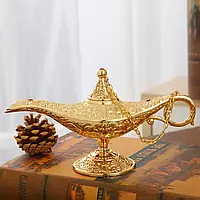 Декор " Лампа Аладдина " (металлическая, цвет- желтый) (21х11см)