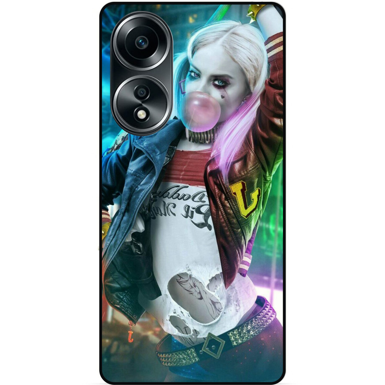 Силіконовий бампер чохол для Oppo A58 з малюнком Harley Quinn Харлі Квінн Joker