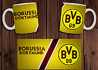 Чашка белая керамическая "ФК Боруссия Дортмунд" Borussia Dortmund BVB 09 Laska