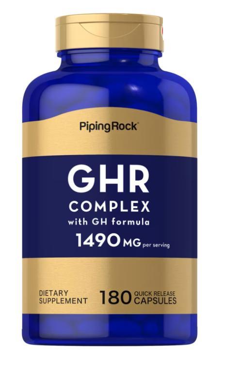 PipingRock GHR Complex 1490 mg (per serving) 180 Quick Release Caps EXP 11/24 року включно