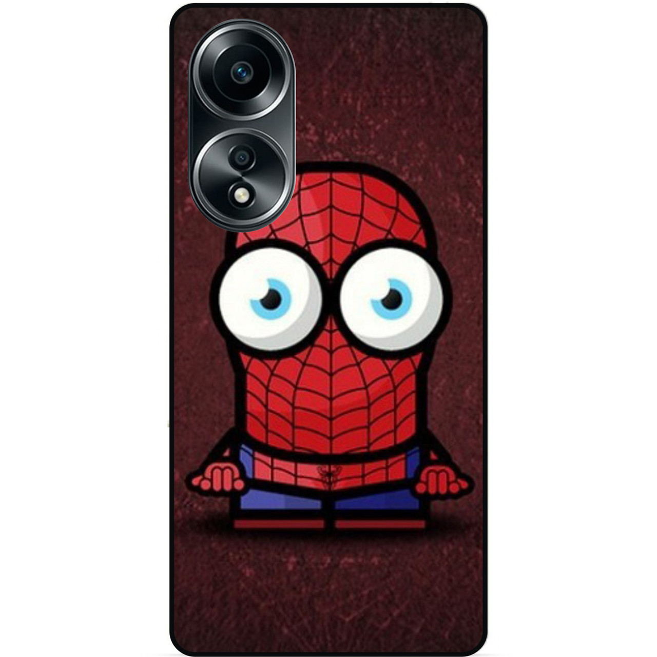 Силіконовий бампер чохол для Oppo A58 з малюнком Міньйон Людина-павук Spider man