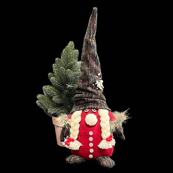 Новорічна фігура, гном ручна робота, висота  55 см