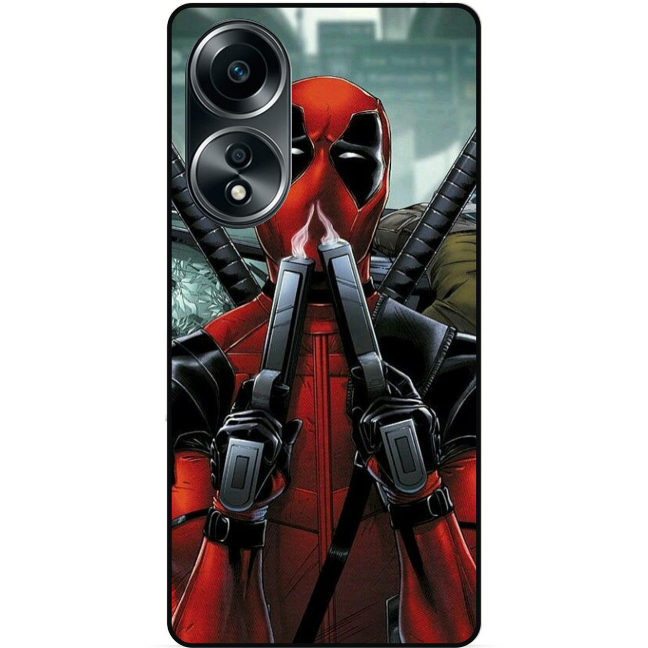 Силіконовий бампер чохол для Oppo A58 з малюнком Дедпул Deadpool