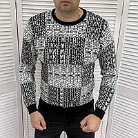 Мужской свитер Bikkembergs белый, кофта мужская брендовая, светлый свитшот Bikkembergs для мужчин fms