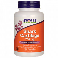 Акулячій хрящ NOW FOODS SHARK CARTILAGE 750мг 100 капсул