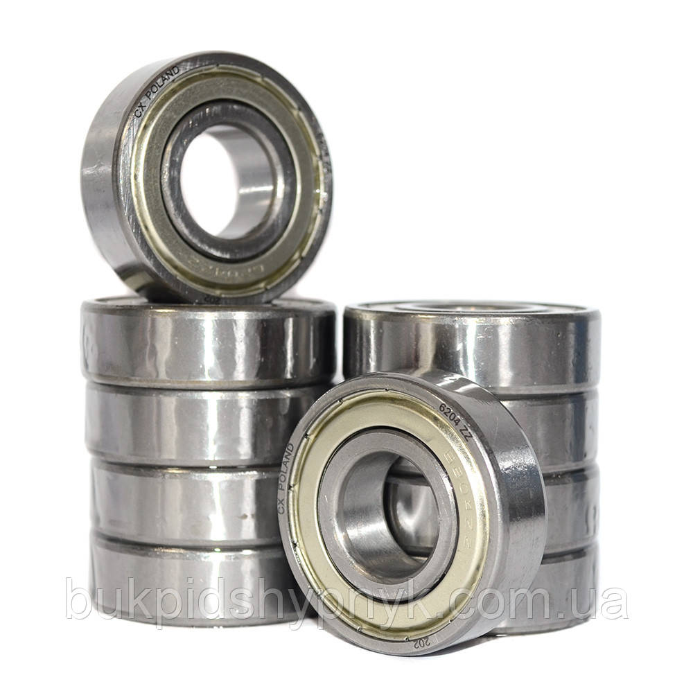 Підшипник кульковий CX 6204 ZZ (6204 2Z)(6204 Z)(6204ZZ)(80204) (упаковка 10 штук) (20x47x14), фото 1