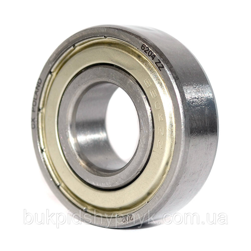 Підшипник кульковий CX 6204 ZZ(6204 2Z)(6204 Z)(6204ZZ)(80204) (20x47x14), фото 1