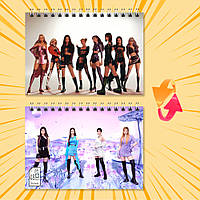 Блокнот А6 пружина 48 л. клітинка K-Pop Aespa