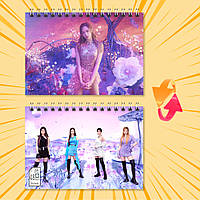 Блокнот А6 пружина 48 л. клітинка K-Pop Aespa 003