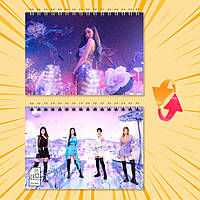Блокнот А6 пружина 48 л. клітинка K-Pop Aespa 004