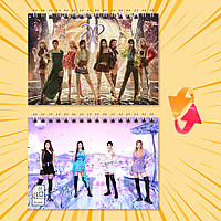 Блокнот А6 пружина 48 л. клітинка K-Pop Aespa 005