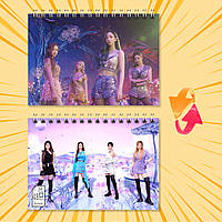 Блокнот А6 пружина 48 л. клітинка K-Pop Aespa 007