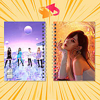 Блокнот А6 пружина 48 л. клітинка K-Pop Aespa 013