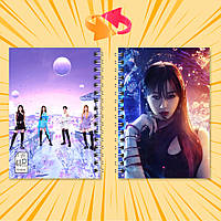 Блокнот А6 пружина 48 л. клітинка K-Pop Aespa 016