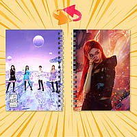 Блокнот А6 пружина 48 л. клітинка K-Pop Aespa 018