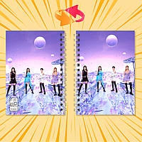 Блокнот А6 пружина 48 л. клітинка K-Pop Aespa 020