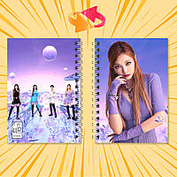 Блокнот А6 пружина 48 л. клітинка K-Pop Aespa 022