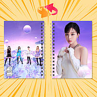 Блокнот А6 пружина 48 л. клітинка K-Pop Aespa 023