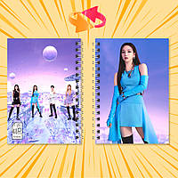 Блокнот А6 пружина 48 л. клітинка K-Pop Aespa 024