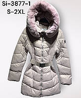Женская утепленная куртка оптом, S-2XL рр.,  № Si-3877-1