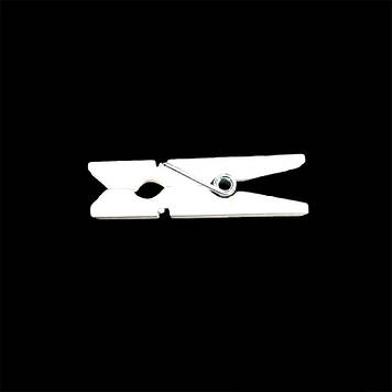 Дерев'яні декоративні прищіпки 3.5 см колір білий