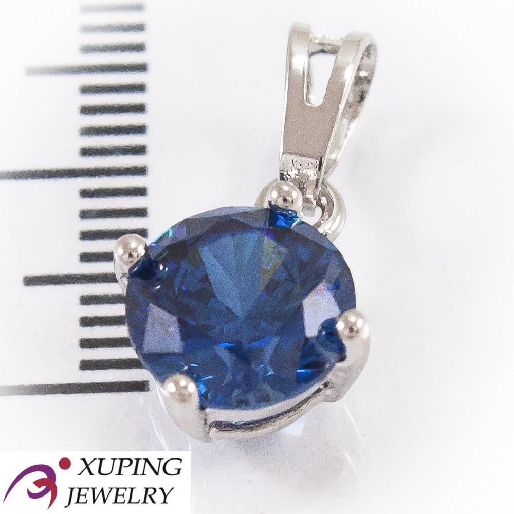 Підвіска Xuping "Круглий камінь 0,9 см" родій (824801(10)), фото 1