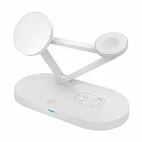 Бездротова Зарядка Qi 5in1 wireless charger JYD-WC126 15W Док-станція для iPhone/iWatch/Airpods