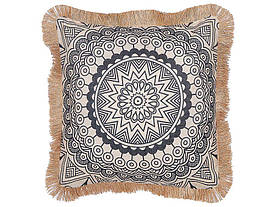 Подушка Boho Motif 45 x 45 см Beige and Black AGRIMONY