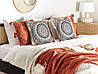 Набір з 2 подушок Boho Motif 45 x 45 см Beige and Black AGRIMONY, фото 2