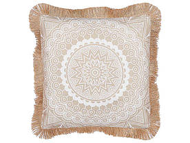 Подушка Boho Motif 45 х 45 см Бежево-біла AGRIMONY