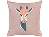 Набір з 2 декоративних подушок з мотивом жирафа 45 х 45 см, рожева СВІЧКА, фото 3