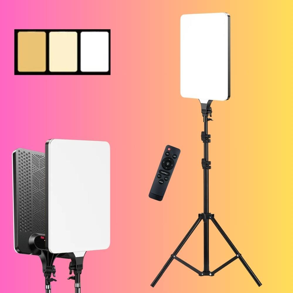 Прямокутна світлодіодна лампа RL-24 з пультом та штативом 2м LED відеосвітло 40х28cм для блогерів візажистів, фото 1