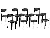 Набор из 8 столовых стульев Black Vieste