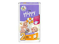 Подгузники детские 38шт (Happy) №2 Mini (3-6кг) TM BELLA FG