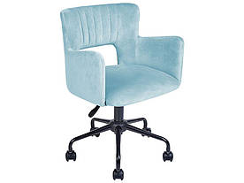 Оксамитовий настільний стілець Light Blue SANILAC