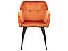Набір з 2 оксамитових обідніх стільців оранжевого кольору JASMIN, фото 3