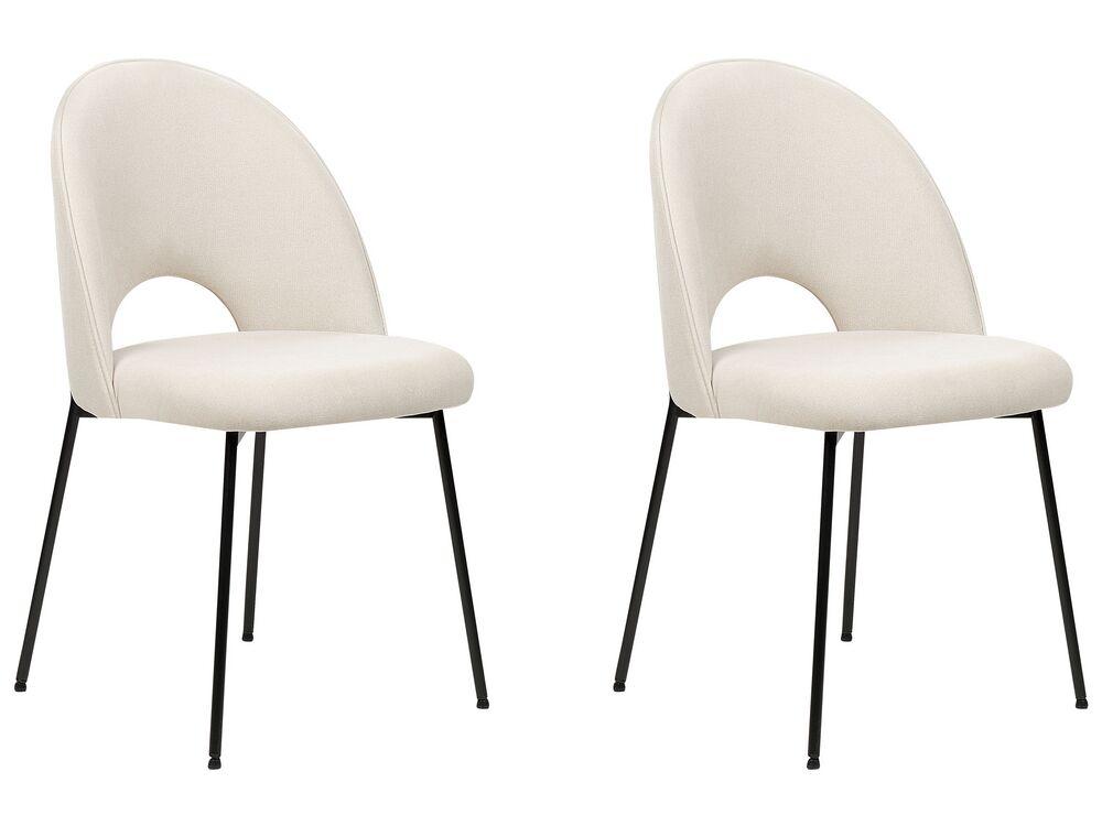 Набір з 2 оксамитових обідніх стільців, бежевий COVELO, фото 1