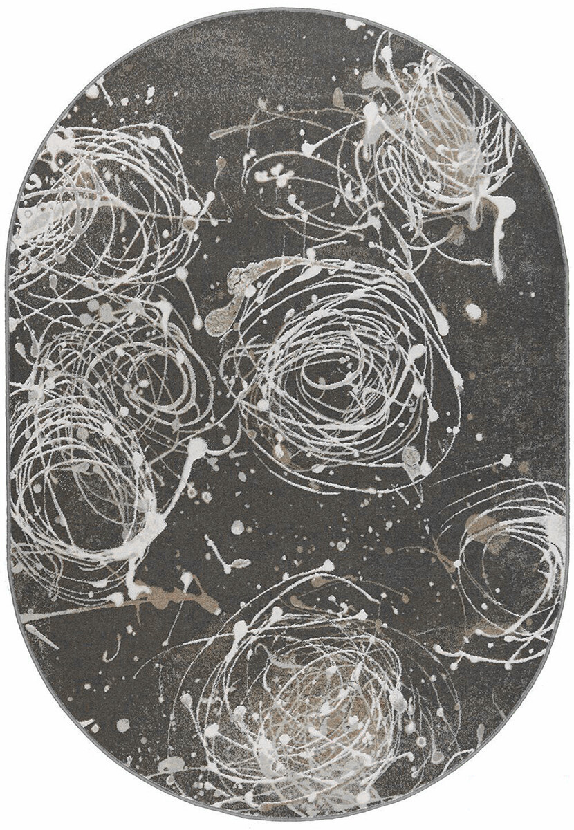 Вовняний килим сучасний ALABASTER KIANTA W Graphite, 1.6х2.4 м