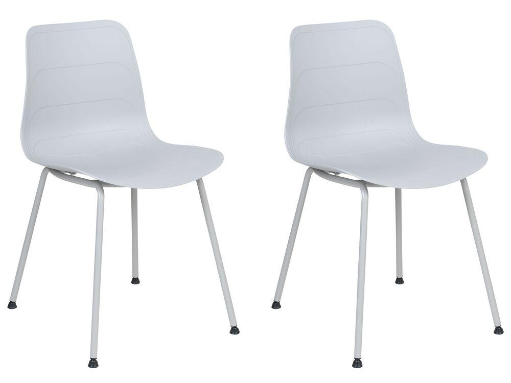 Набір з 2 обідніх стільців світло-сірий LOOMIS, фото 1