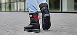 Дутіки жіночі зимові чорні чоботи на широку ногу (Код: Л3299СБ), фото 8