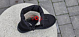 Дутіки жіночі зимові чорні чоботи на широку ногу (Код: Л3299СБ), фото 4