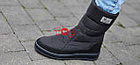 Дутіки жіночі зимові чорні чоботи на широку ногу (Код: Л3299СБ), фото 2