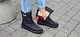 Дутіки жіночі зимові чорні чоботи на широку ногу (Код: Л3299СБ), фото 7