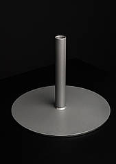 Одинарний підлоговий тримач для прапора сірий, металева підставка для прапора  діаметр 31 см