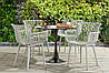 Набір із 4 пластикових обідніх стільців світло-сірий PESARO, фото 2