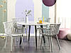 Набір із 4 пластикових обідніх стільців світло-сірий PESARO, фото 3