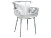 Набір із 4 пластикових обідніх стільців світло-сірий PESARO, фото 4