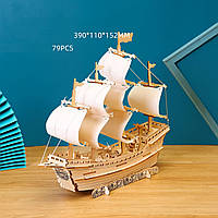 3D деревянный конструктор модель Корабль с парусами Ming Dynasty