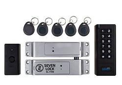 Бездротовий комплект контролю доступу SEVEN LOCK SL-7708 (накладний замок,клавіатура,кнопка,5ключів)